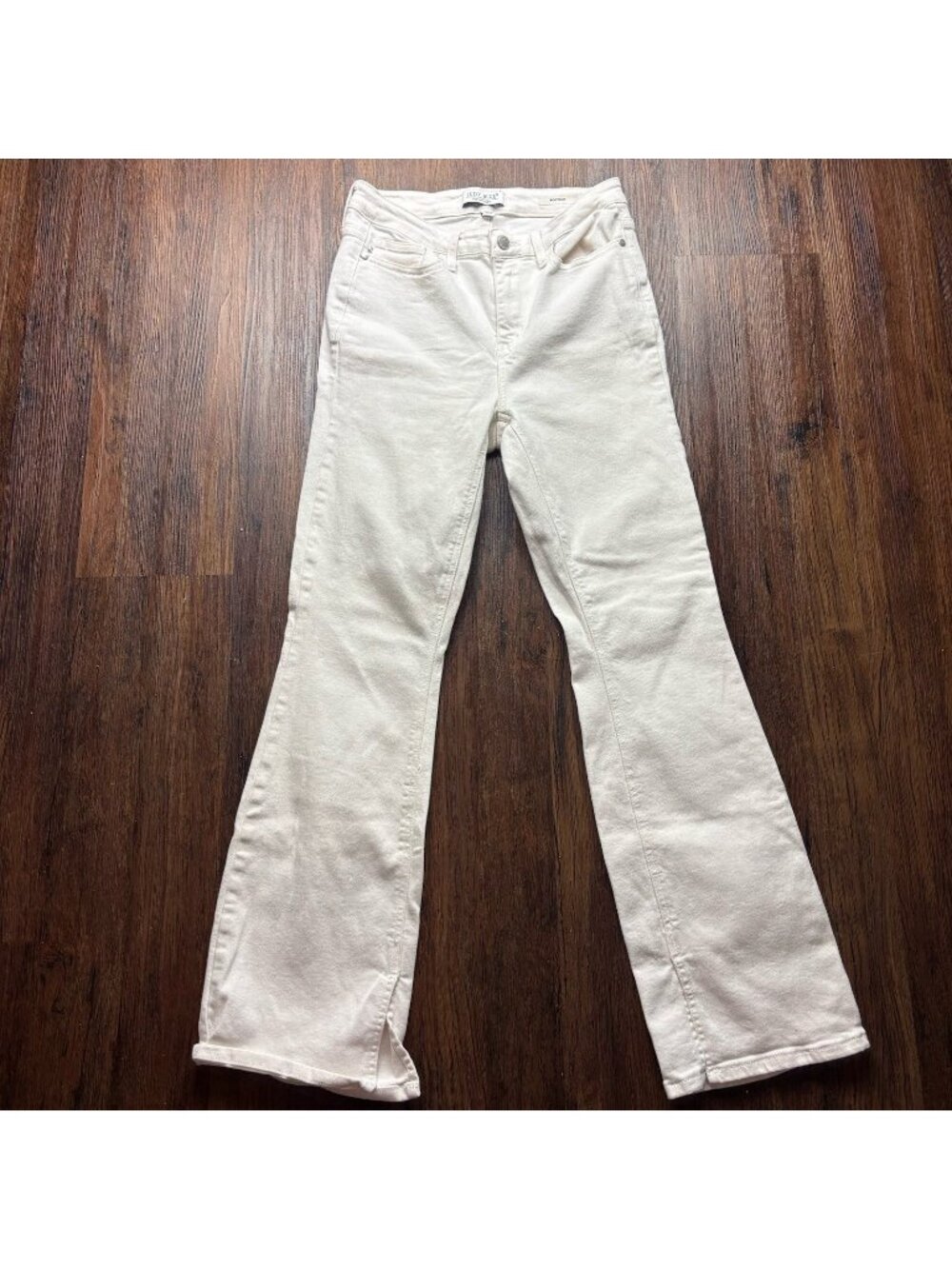 Judy Blue Bootcut Jeans White High Rise Slit Hem Stretch Women’s Size 9/29